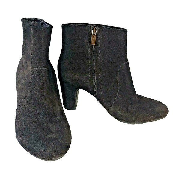 Kenneth Cole Reaction Zip Boot Bootie 6.5 M  Brown Suede “Look Over Here” - Picture 2 of 9